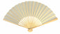 BULK PACK (50) 9" Beige / Ivory Silk Hand Fans for Weddings - PaperLanternStore.com - Paper Lanterns, Decor, Party Lights & More