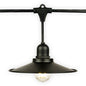 (40 Pack) Classic Metal Patio Light Bulb Shade Cover for Outdoor Commercial String Lights, E26, Black