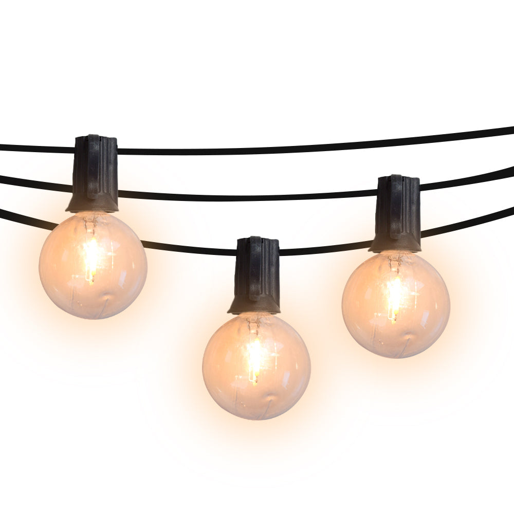 8" Chinese New Year Round & Cylinder Paper Lantern String Light COMBO Kit (12 FT, EXPANDABLE, Black Cord)