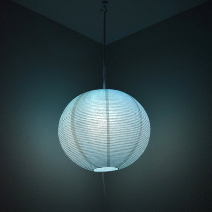 Fine Line Premium Paper Lantern Pendant Light Cord Kit with S14 Blue LED Bulb