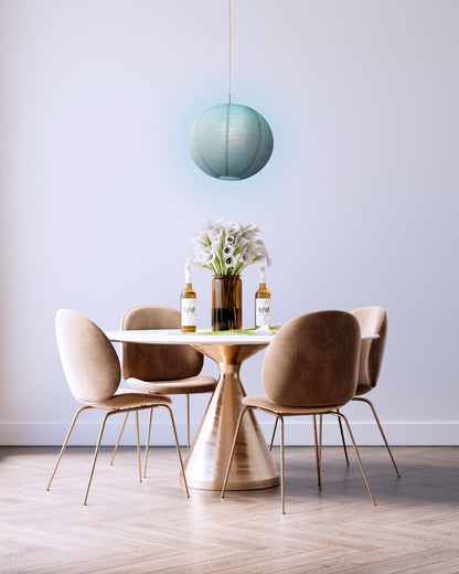Fine Line Premium Paper Lantern Pendant Light Cord Kit with G50 Blue LED Bulb