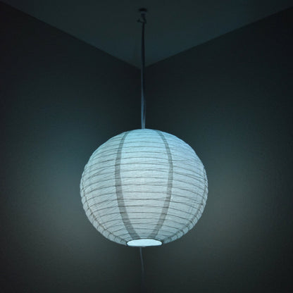 Crepe Premium Paper Lantern Pendant Light Cord Kit with G50 Blue LED Bulb