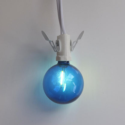 10-PACK Blue LED Filament G50 Globe Shatterproof Energy Saving Color Light Bulb, Dimmable, 1W,  E12 Candelabra Base