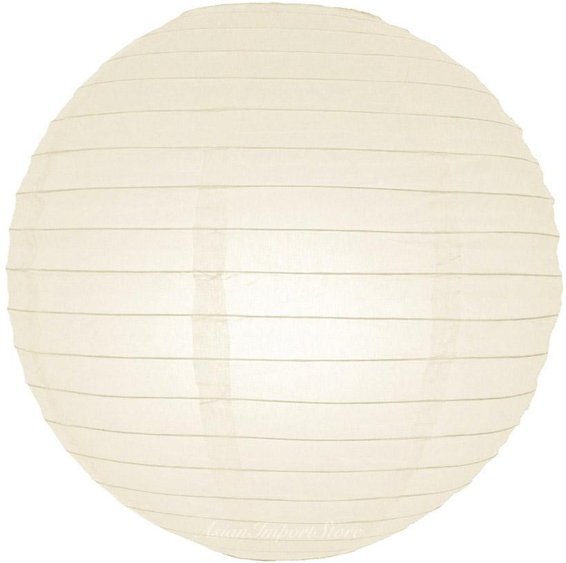 MoonBright 12" Beige Paper Lanterns with Budget Friendly OmniDisk LED Lights (12-PACK Combo Kit) - PaperLanternStore.com - Paper Lanterns, Decor, Party Lights & More