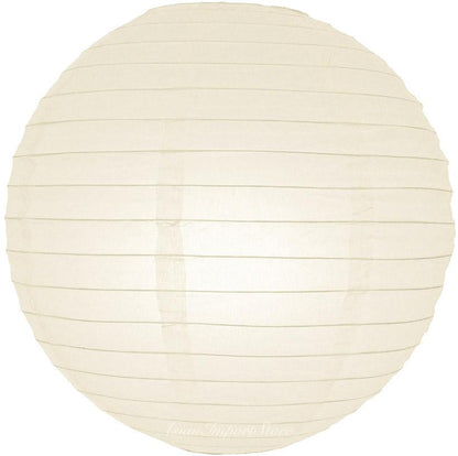MoonBright 12" Beige Paper Lanterns with Budget Friendly OmniDisk LED Lights (12-PACK Combo Kit) - PaperLanternStore.com - Paper Lanterns, Decor, Party Lights & More
