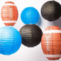 Carolina Pro Football Paper Lanterns 6pc Combo Tailgating Party Pack (Black/Turquoise)  - by PaperLanternStore.com - Paper Lanterns, Decor, Party Lights & More