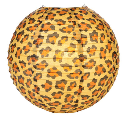 14" 4-Pack Safari Animal Print Cheetah Giraffe Tiger Zebra Paper Lanterns Party Variety Pack