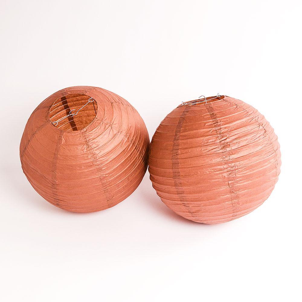 Cleveland Pro Football Paper Lanterns 6pc Combo Tailgating Party Pack (Brown/Orange) - by PaperLanternStore.com - Paper Lanterns, Decor, Party Lights & More