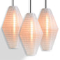 3-PACK | 14" White Diamond Shimmering Nylon Lantern
