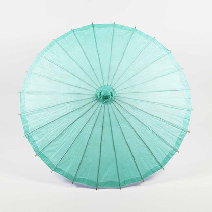 BULK PACK (6-Pack) 32" Cool Mint Green Paper Parasol Umbrella with Elegant Handle
