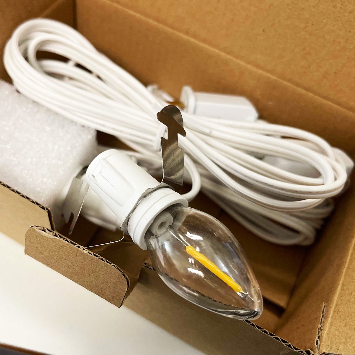Accessory Lamp Cord for Craft Hobby Christmas Ceramic Village Houses, Salt Lamps, Table Lanterns w/ E12 Base, Shatterproof Light Bulb, Switch, 6 Ft - PaperLanternStore.com - Paper Lanterns, Decor, Party Lights & More