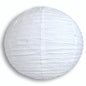 16 Inch White Round Crepe Paper Lantern, Even Ribbing, Chinese Hanging Wedding & Party Decoration - Luna Bazaar | Boho & Vintage Style Decor