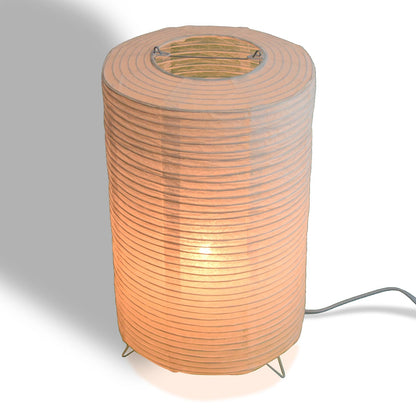 Cylinder Corded Table Top Lantern Lamp Kit w/ Light Bulb, Fine Lines - PaperLanternStore.com - Paper Lanterns, Decor, Party Lights & More