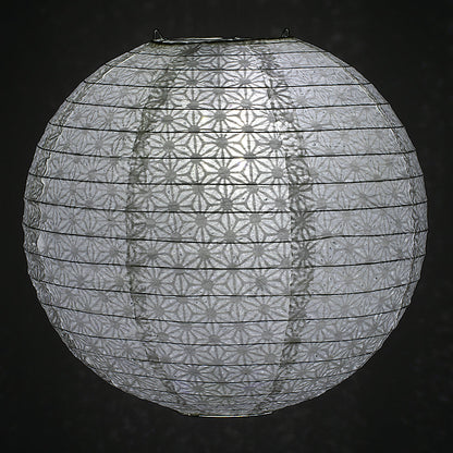 BULK PACK (3) 12" White Daisy Japanese Kozo Unryu Fibrous Paper Lantern Shade, Hanging Decoration - PaperLanternStore.com - Paper Lanterns, Decor, Party Lights & More