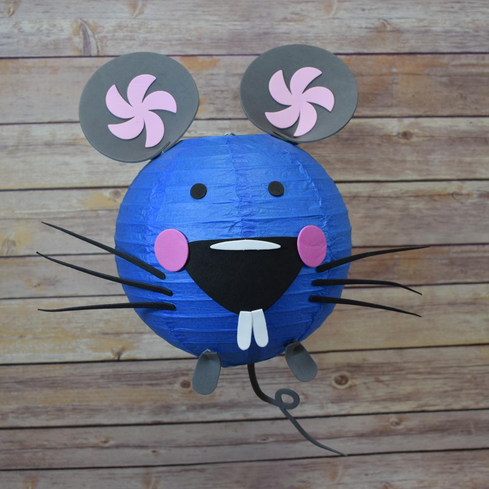 8" Paper Lantern Animal Face DIY Kit - Mouse (Kid Craft Project) - PaperLanternStore.com - Paper Lanterns, Decor, Party Lights & More