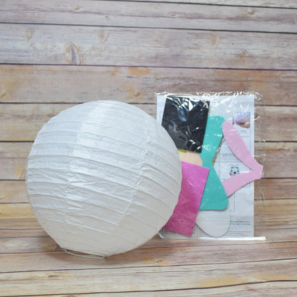 8" Paper Lantern Animal Face DIY Kit - Rabbit / Bunny (Kid Craft Project) - PaperLanternStore.com - Paper Lanterns, Decor, Party Lights & More
