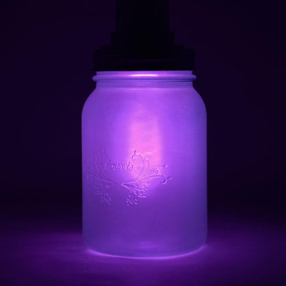 SINGLE Fantado Regular Mouth Frosted Lavender Mason Jar w/ Handle, 16oz / 1 Pint - PaperLanternStore.com - Paper Lanterns, Decor, Party Lights & More