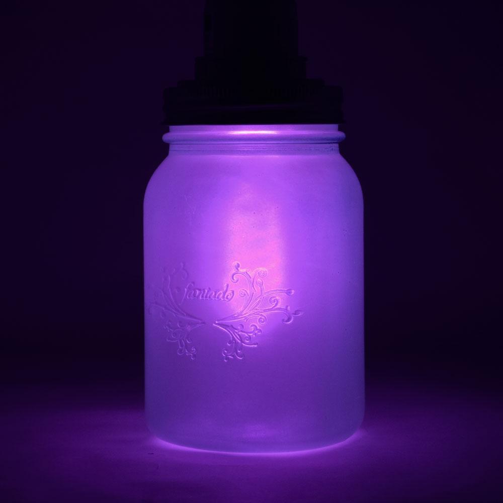 BLOWOUT (6-Pack) Fantado Regular Mouth Frosted Lavender Mason Jar w/ Handle, 16oz / 1 Pint - PaperLanternStore.com - Paper Lanterns, Decor, Party Lights & More