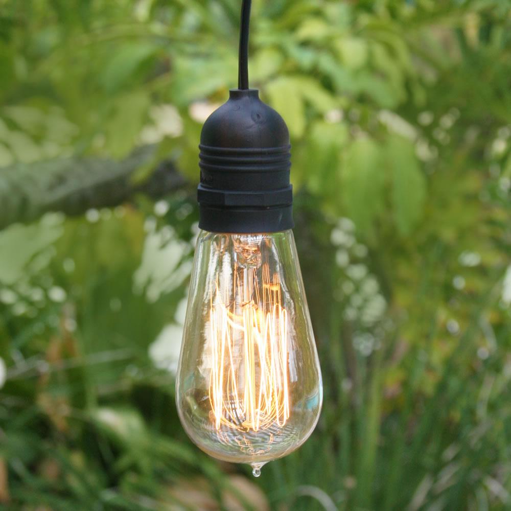 Outdoor Pendant Lamp Cord Kit with Bulb