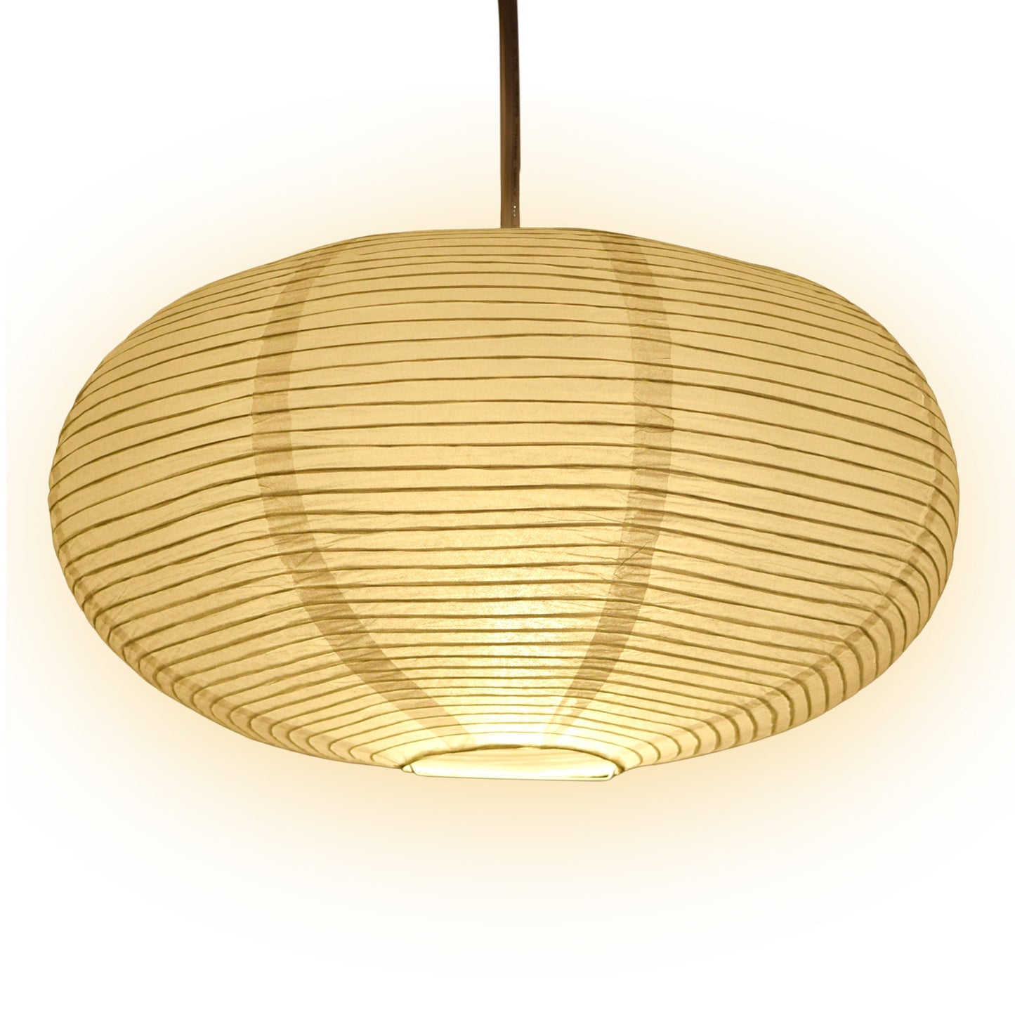 Large Oval Shaped Premium Fine Line Paper Lantern, White (22"W x 13")
