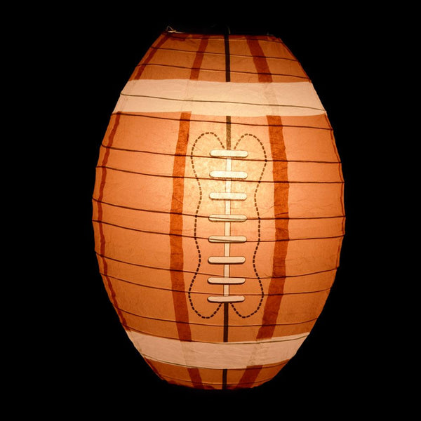 5 PACK | Football Paper Lantern Shaped Sports Hanging Decoration - PaperLanternStore.com - Paper Lanterns, Decor, Party Lights & More