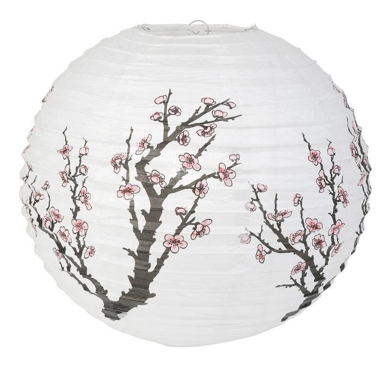 16" Cherry Blossom Sakura 6pc Paper Lantern Party Pack - PaperLanternStore.com - Paper Lanterns, Decor, Party Lights & More