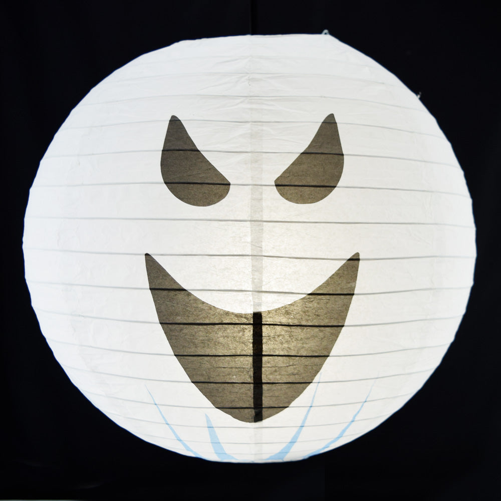 14" Spooky Shyguy Two-face Ghost Halloween Paper Lantern, Design by Esper - PaperLanternStore.com - Paper Lanterns, Decor, Party Lights & More