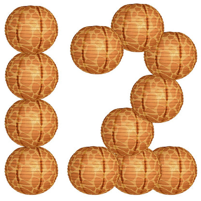 12 PACK | 14" Giraffe Print Paper Lantern - PaperLanternStore.com - Paper Lanterns, Decor, Party Lights & More