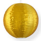10 Inch Gold Shimmering Nylon Lantern, Even Ribbing, Durable, Hanging