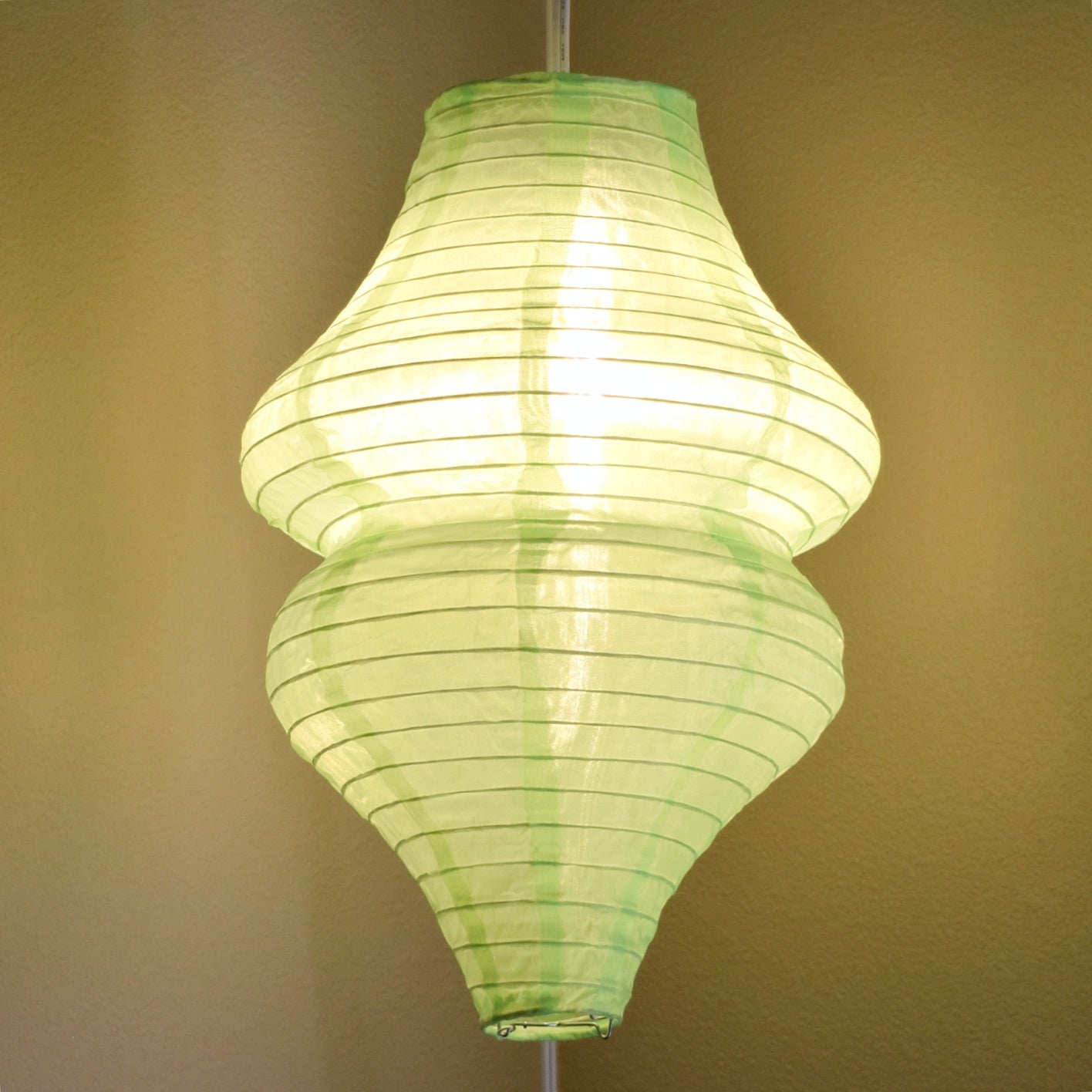Neon Green Beehive Unique Shaped Nylon Lantern, 10-inch x 14-inch