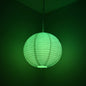 Crepe Premium Paper Lantern Pendant Light Cord Kit with S14 Green LED Bulb