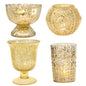 Vintage Glam Mercury Glass Tealight Votive Candle Holders (Gold, Set of 4, Assorted Designs and Sizes) - for Weddings, Events, Parties, and Home D̩cor - PaperLanternStore.com - Paper Lanterns, Decor, Party Lights & More