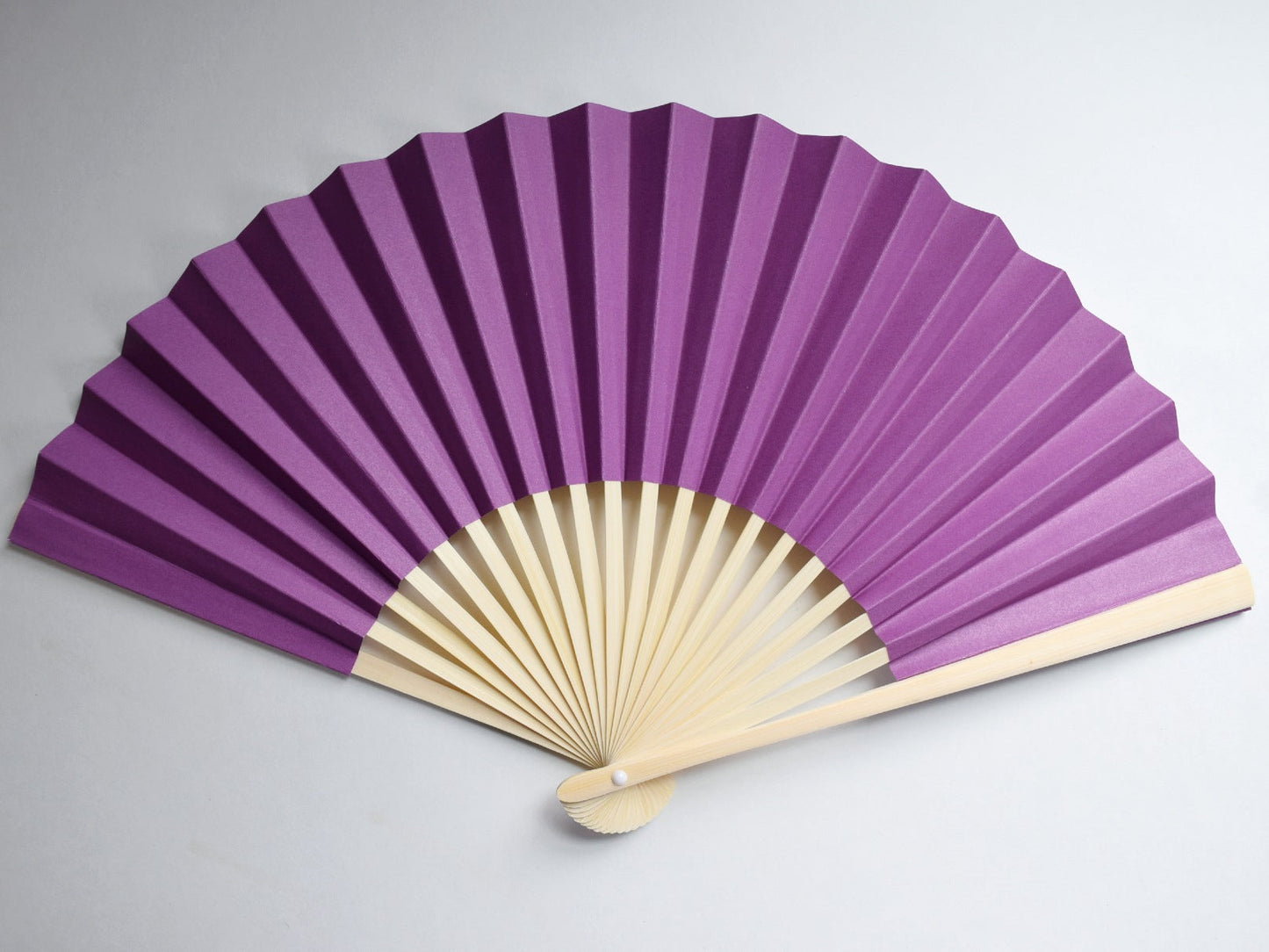 9" Violet Paper Hand Fans for Weddings, Premium Paper Stock (10 Pack)
