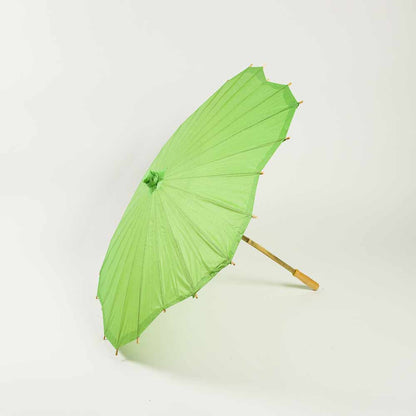 32" Grass Greenery Paper Parasol Umbrella, Scallop Blossom Shaped - PaperLanternStore.com - Paper Lanterns, Decor, Party Lights & More