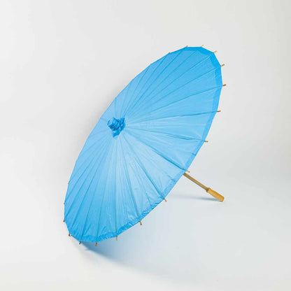 32" Turquoise Paper Parasol Umbrella - PaperLanternStore.com - Paper Lanterns, Decor, Party Lights & More