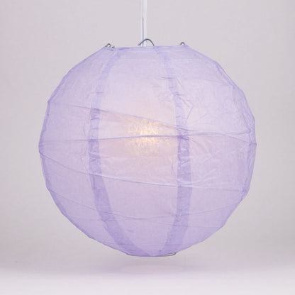 24" Lavender Round Paper Lantern, Crisscross Ribbing, Chinese Hanging Wedding & Party Decoration - PaperLanternStore.com - Paper Lanterns, Decor, Party Lights & More