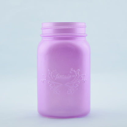 Fantado Frosted Lavender Mason Jar Pendant Light Kit, Wide Mouth, White Cord, 15FT - PaperLanternStore.com - Paper Lanterns, Decor, Party Lights & More