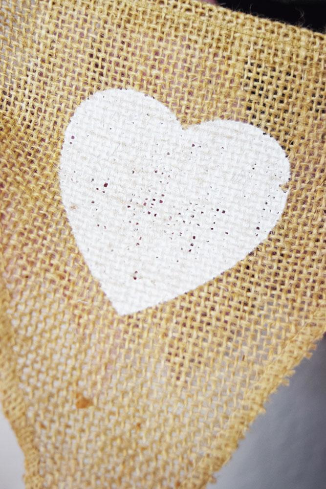 Just Married Wedding Burlap Triangle Flag Pennant Banner (12 Ft) - PaperLanternStore.com - Paper Lanterns, Decor, Party Lights & More