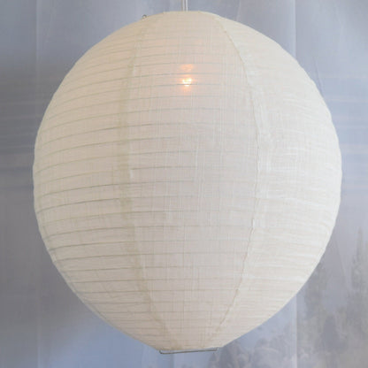 Kawaii Shaped Linen Fabric Lantern Lampshade, Handcrafted, Durable, White Beige (16"W x 20"H)
