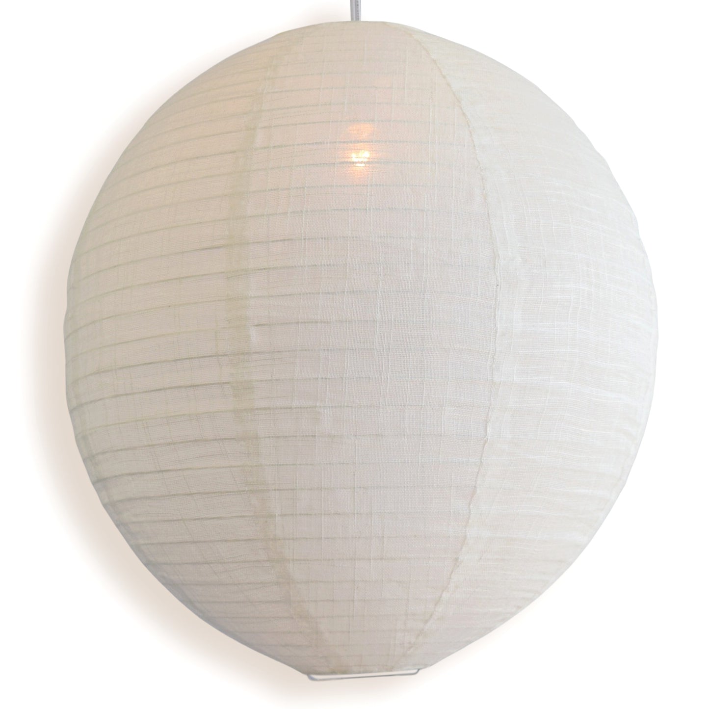 Kawaii Shaped Linen Fabric Lantern Lampshade, Handcrafted, Durable, White Beige (16"W x 20"H)
