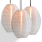 3-PACK | White Kawaii Unique Oval Egg Shaped Nylon Lantern, 10-inch x 14-inch - PaperLanternStore.com - Paper Lanterns, Decor, Party Lights & More