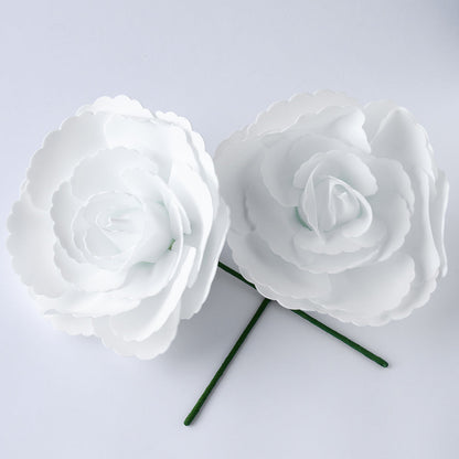 Large 12" White Tea Rose Foam Flower Backdrop Wall Decor, 3D Premade (2-PACK)  for Weddings, Photo Shoots, Birthday Parties and more - PaperLanternStore.com - Paper Lanterns, Decor, Party Lights & More