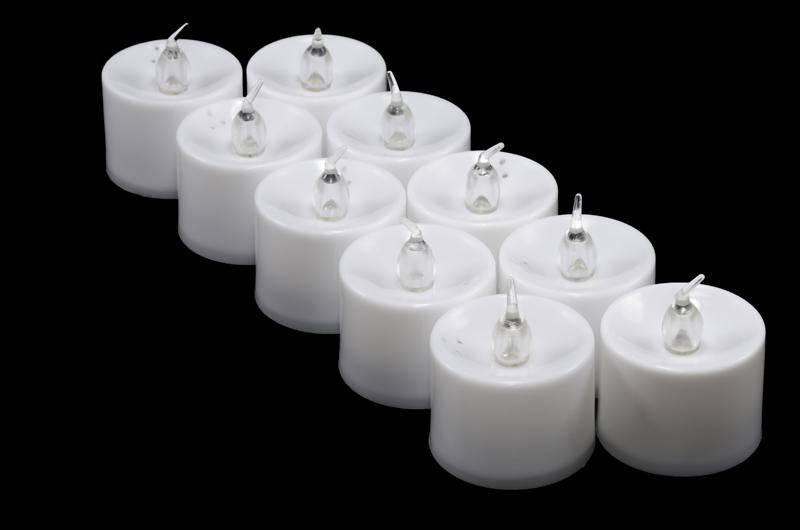 Large White Flameless LED Battery Operated Candle (12 Pack) - PaperLanternStore.com - Paper Lanterns, Decor, Party Lights & More