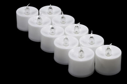 Large White Flameless LED Battery Operated Candle (12 Pack) - PaperLanternStore.com - Paper Lanterns, Decor, Party Lights & More