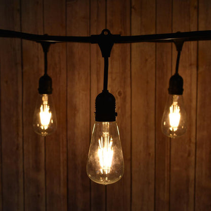 10-Pack LED Filament ST64 Shatterproof Light Bulb, Dimmable, 2W,  E26 Medium Base