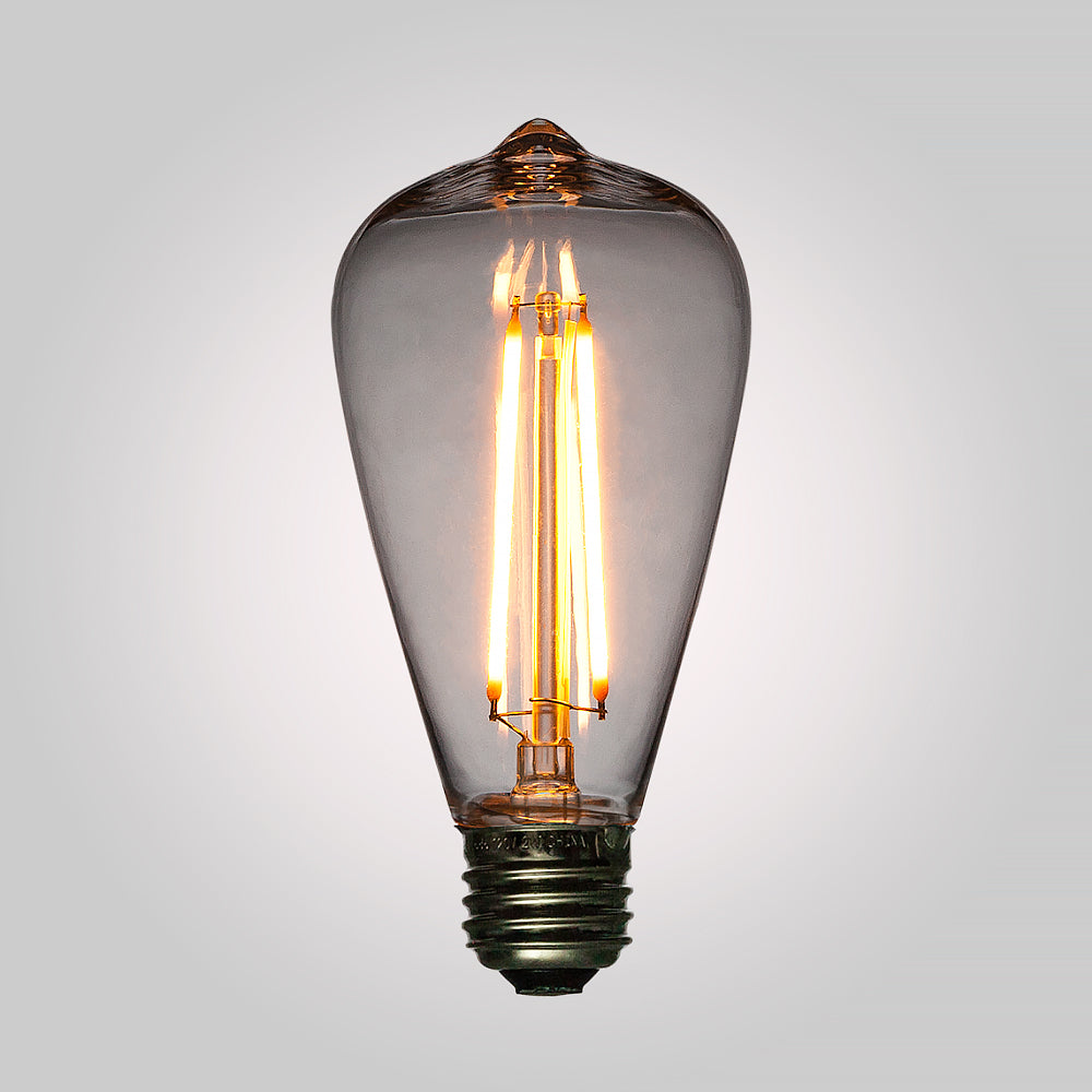 CORD + Shatterproof Bulb | White Pendant Light Lamp Cord Combo Kit, Switch, ST64 Warm White Bulb