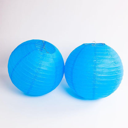 Los Angeles C Pro Football Paper Lanterns 6pc Combo Tailgating Party Pack (Turquoise / Yellow)  - by PaperLanternStore.com - Paper Lanterns, Decor, Party Lights & More