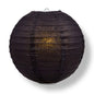 30" Black Jumbo Round Paper Lantern, Even Ribbing, Chinese Hanging Wedding & Party Decoration
