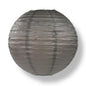 30" Driftwood Grey Jumbo Round Paper Lantern, Even Ribbing, Chinese Hanging Wedding & Party Decoration