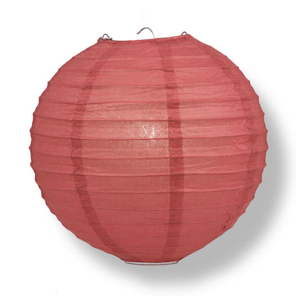BULK PACK (12) 42" Marsala / Burgundy Wine Round Paper Lantern, Even Ribbing, Chinese Hanging Wedding & Party Decoration